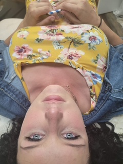Skin Lab client selfie post-service.