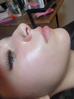 Fresh lash set and glowing skin from a Skin Lab facial.